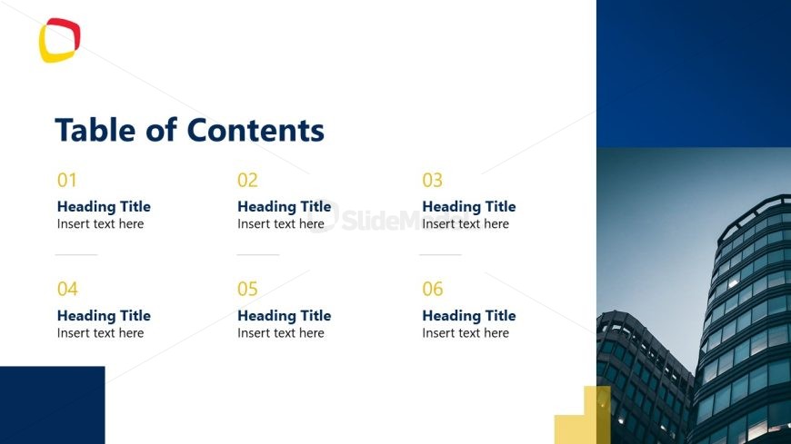 Table of Contents PowerPoint Slide 