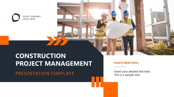 Editable Construction Project Management PPT Template