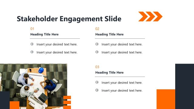 Stakeholder Engagement Slide with Placeholder Text