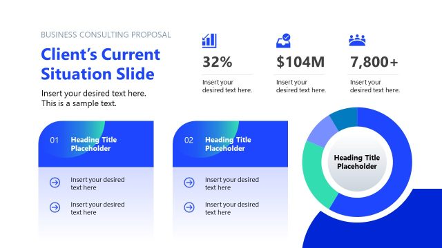 Client Current Situation Slide with Bold Digits