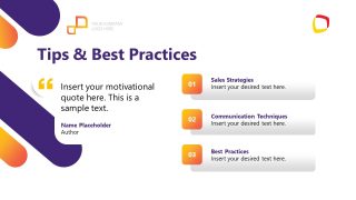 Best Practices Presentation Slide - Sales Contest Template 