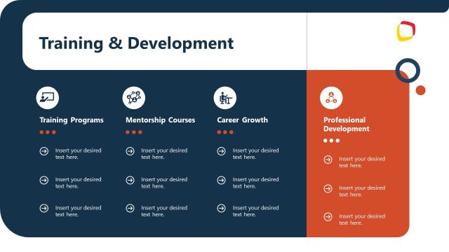 Training & DevelopmentInfographics PPT Slide