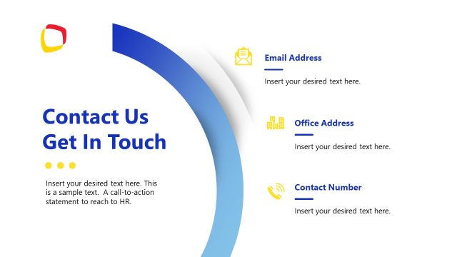 Get in Touch – HR Orientation Slide Template