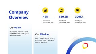 HR Orientation PPT Template - Mission & Vision Slide