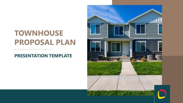 Title Slide – Townhouse Proposal Plan PPT Template