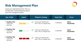 Risk Management PPT Template Slide 