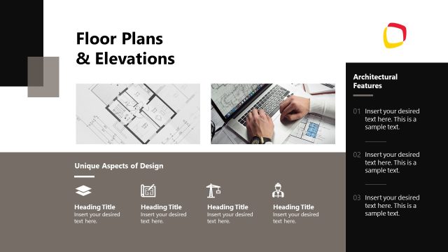 Floor Plans & Elevations PPT Slide