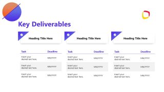 Key Deliverables Presentation Slide - Project Assignment Template