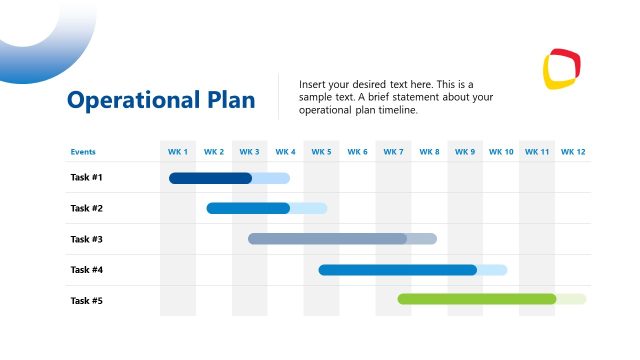Operational Plan Gantt Chart Slide