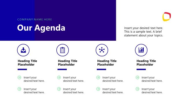 Our Agenda Slide – Steering Committee Template
