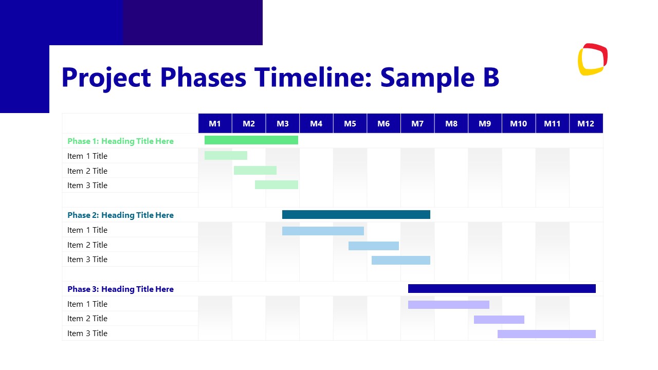 Steering Committee Template Progress Chart Slide