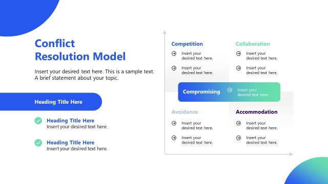 Conflict Resolution Model Template Slide