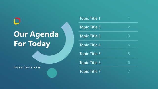 Agenda Presentation Slide for Fintech Banking