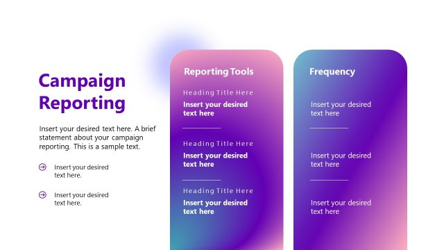 Campaign Reporting Display Slide – Social Media Proposal Template