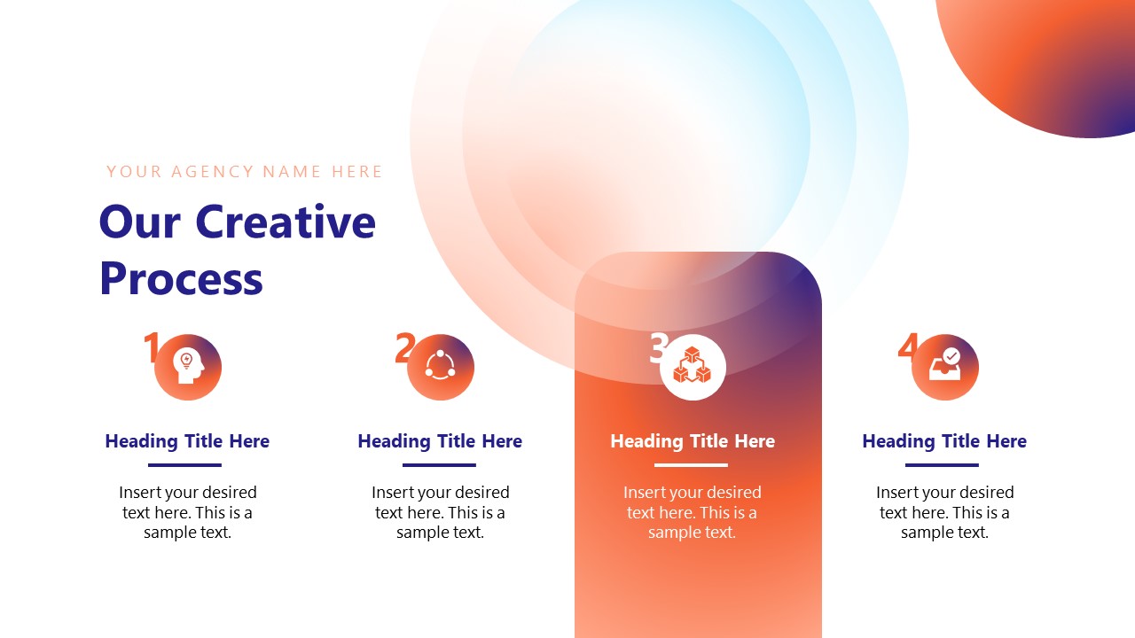 Our Creative Process Presentation Slide with Infographics - SlideModel