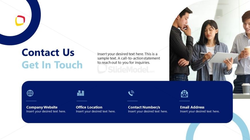 Quarterly Report Template - Contact Us Slide