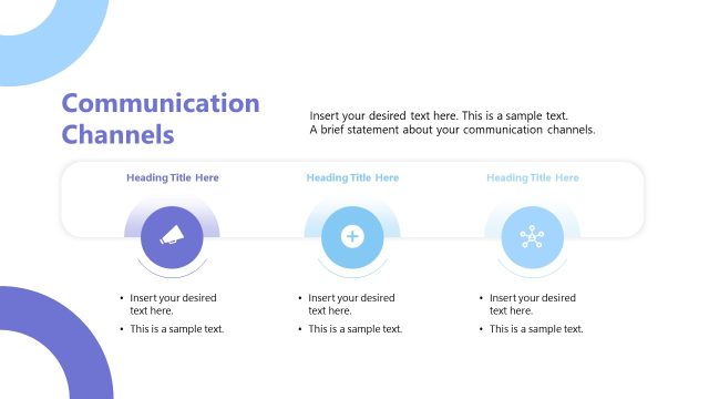 Communication Channels Slide with Infographics