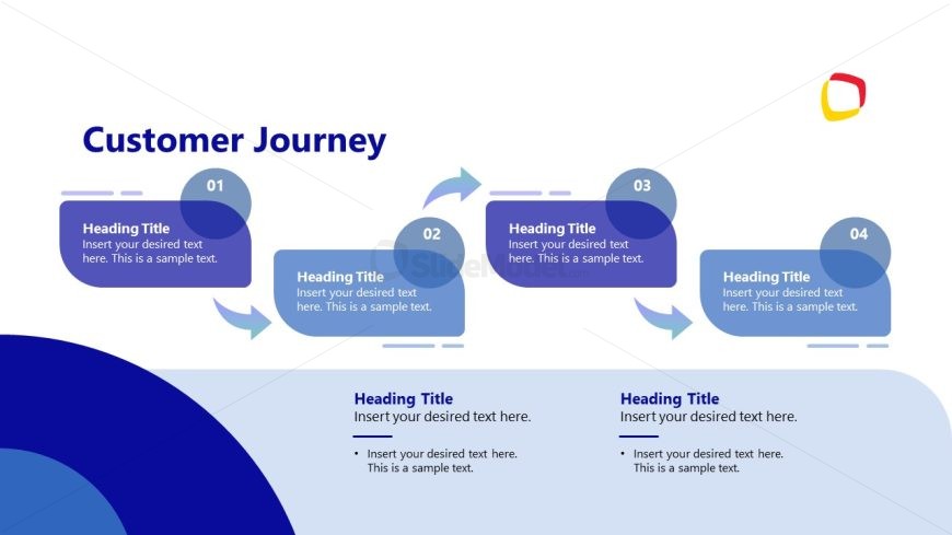 Editable Process Diagram Slide for Customer Journey Presentation