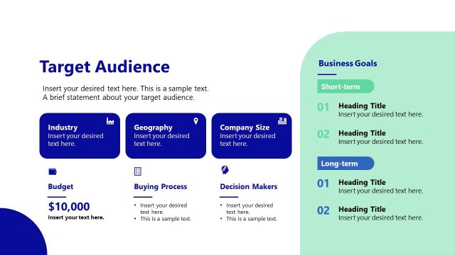 Target Audience Discussion Slide with Icons