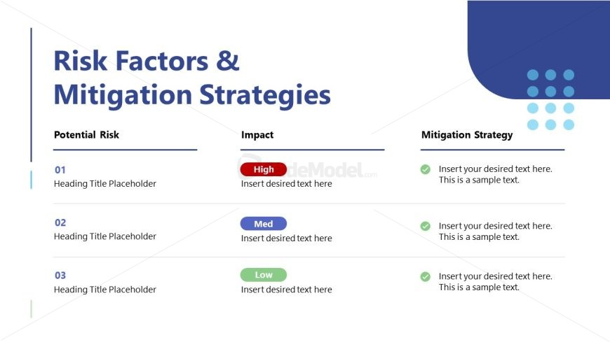 Risk & Impact Slide - Chapter 11 Bankruptcy Template