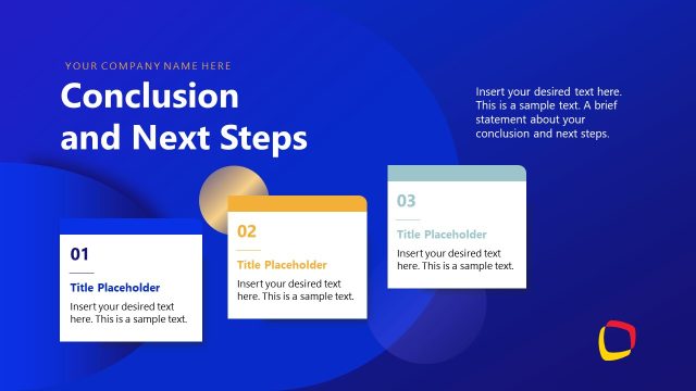 Conclusion & Next Steps Presentation – Investor Report Template