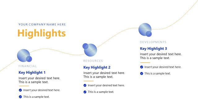 Company Highlights PowerPoint Template Slide