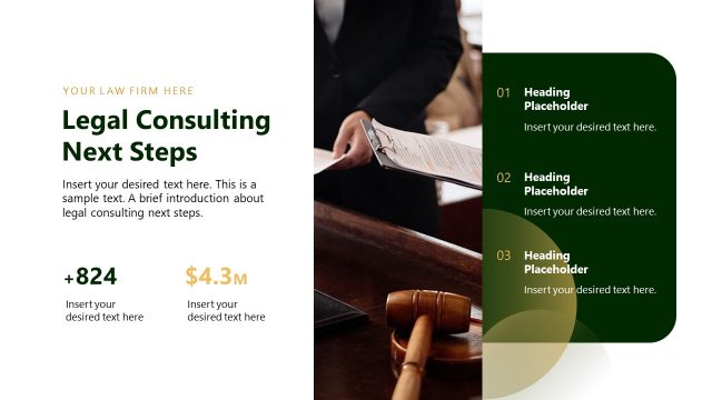 Legal Consulting Next Steps Template Slide