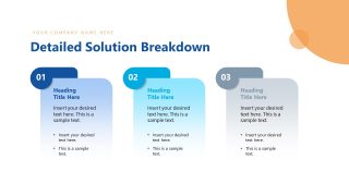 Three Columns Slide for Solution Breakdown Presentation