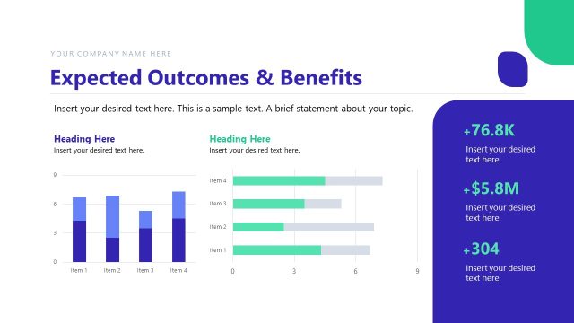 Expected Outcomes Slide with Data Visualizations