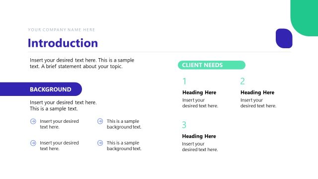 Editable Introduction Slide – Client Consulting PPT Template