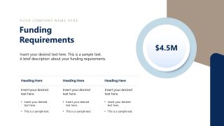 Funding Requirements Presentation - Investment Proposal Slide  