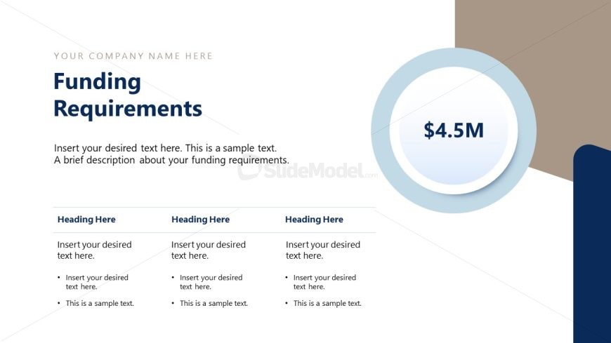 Funding Requirements Presentation - Investment Proposal Slide