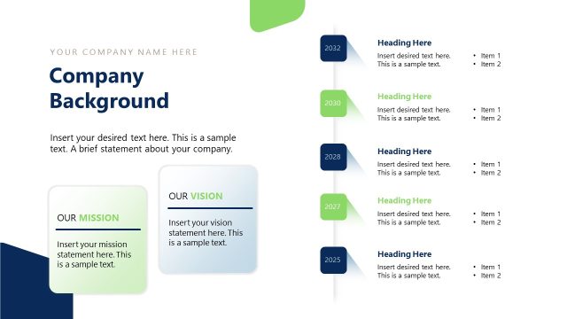 Company Background Slide – Investment Proposal Slide Template