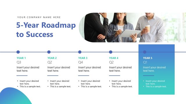 5-Year Roadmap to Success – Timeline Diagram