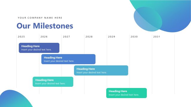 Our Milestones Slide with Engaging Diagram