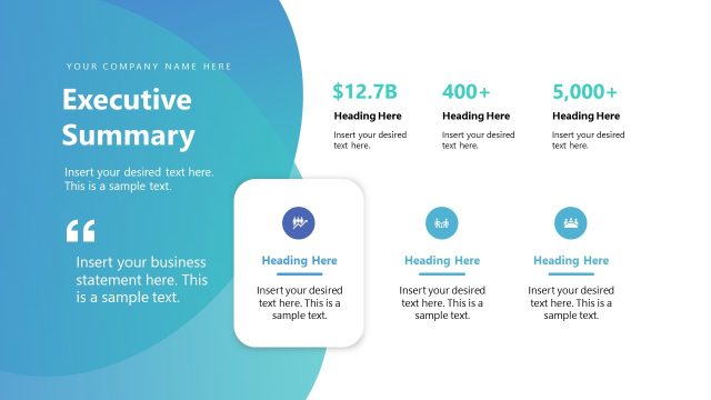 Executive Summary Slide for Business Presentation