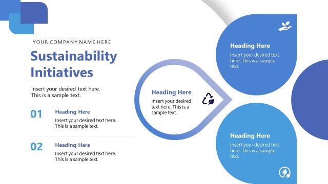 Sustainability Initiatives Diagram – Annual Report Presentation Template