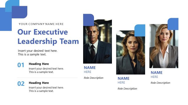 Our Executive Leadership Team – Annual Report PPT Template