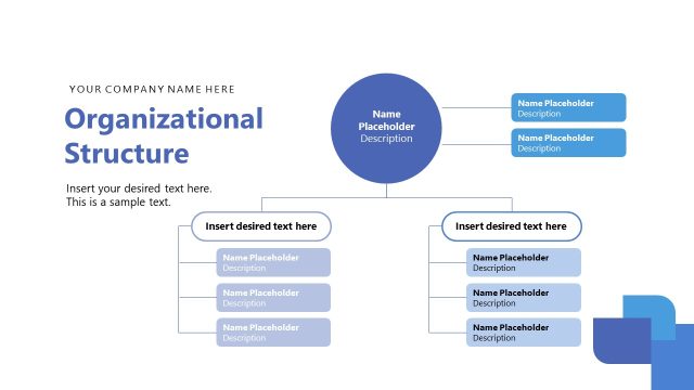 Organizational Structure Flowchart Diagram Slide