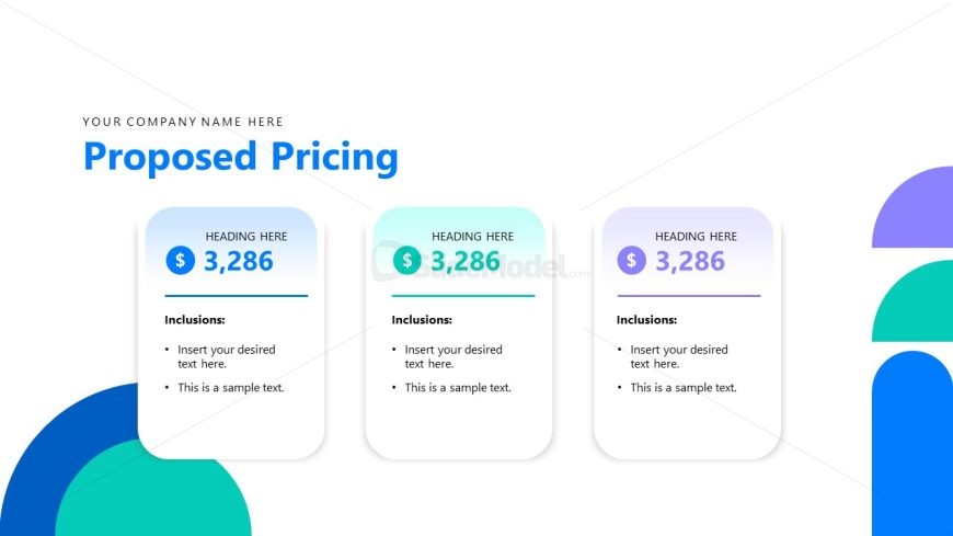 Executive SEO Proposal Columns for Pricing