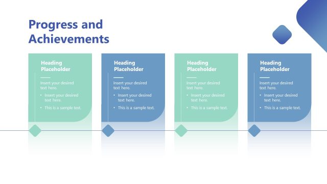 Progress & Achievements Slide with Blocks