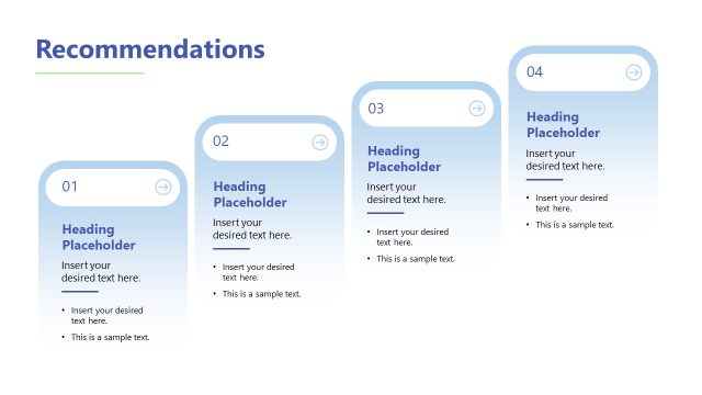 Recommendations Slide with Block Diagrams & Text