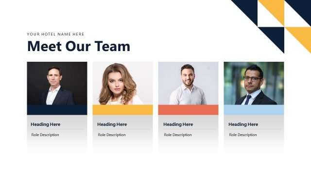 Meet Our Team Slide with Images – Hotel Overview Template
