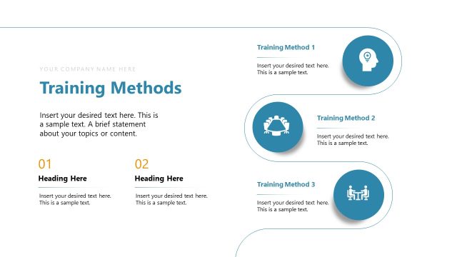 Training Methods Slide with Icons
