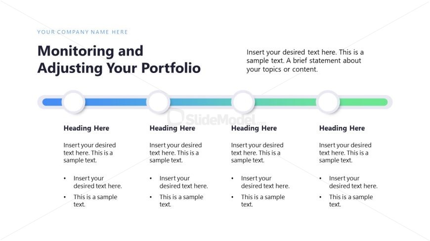 Portfolio Adjustment Slide with Placeholder Text