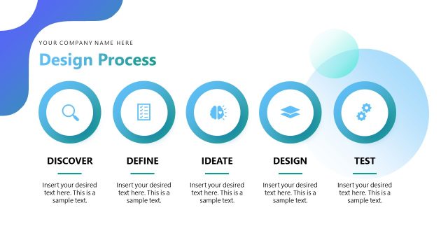 Circular Shapes Process Diagram with Infographics