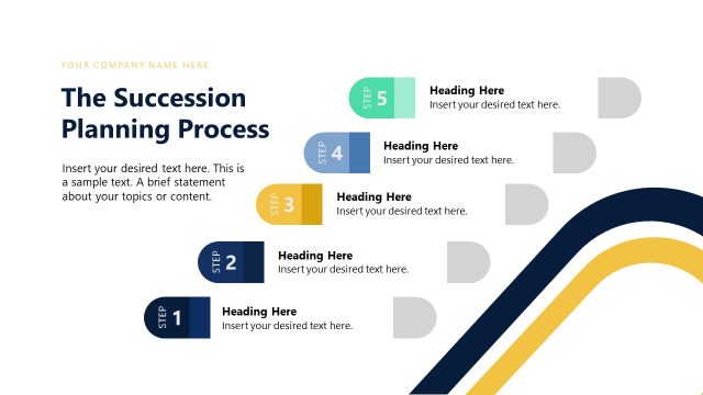 Five Steps Succession Planning Process Diagram Template