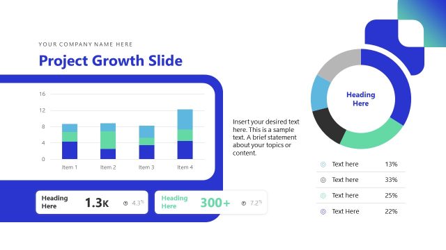 Project Growth Slide with Data Chart