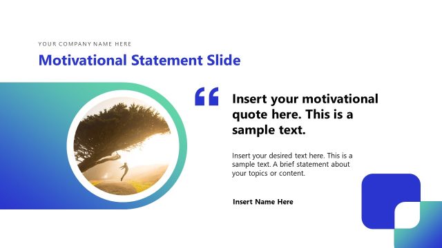 Business Workshop Slide for Motivational Statement