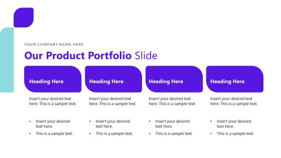 Our Product Portfolio Slide Template